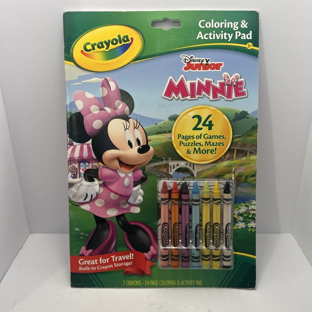 Crayola Disney Junior Minnie Mouse Coloring Book 24 Pages and 7 Crayon